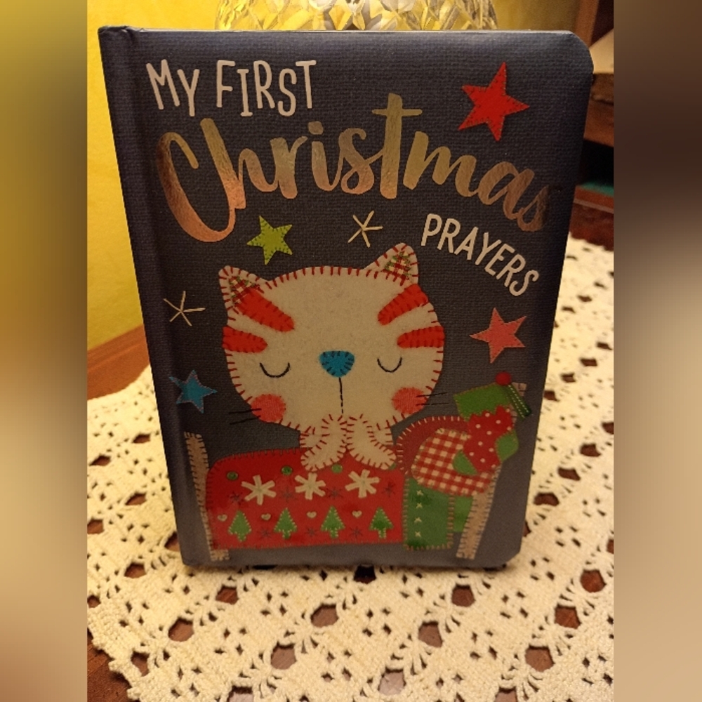 Children's My First Christmas Prayers Hardcover Book, Quilted Cover, NWT